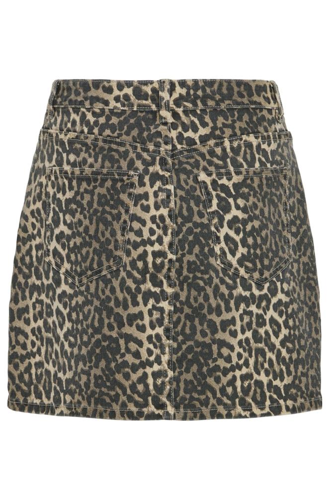 VICHIA LEOPARD SHORT SKIRT 14109540 BIRCH/LEO PRINT